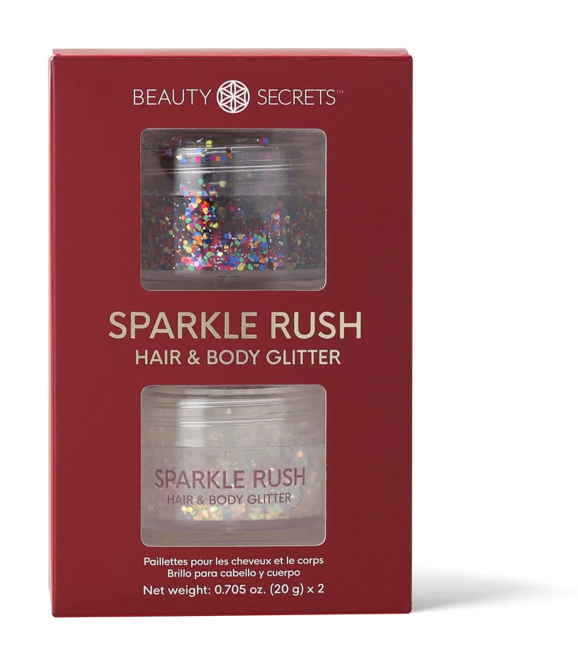 Beauty Secrets Sparkle Rush Hair & Body Glitter (2 x 0.7 oz)