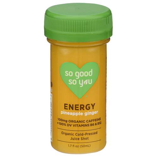 So Good So You Pineapple Ginger Energy Probiotic Juice Shot