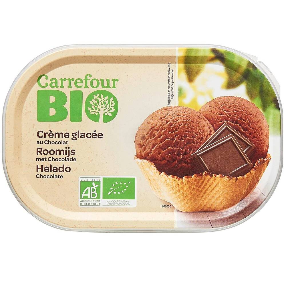 Carrefour Bio - Crème glacée au chocolat