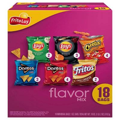 Frito-Lay Variety Chips Snack pack (18 ct) (mix)