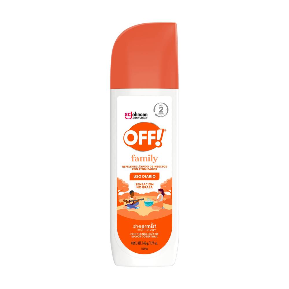 OFF! repelente líquido family (spray 177 ml)