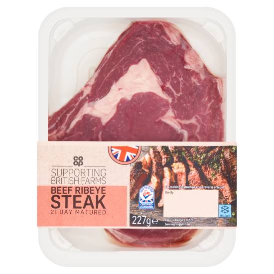 Co-Op British Beef Ribeye Steak 227g