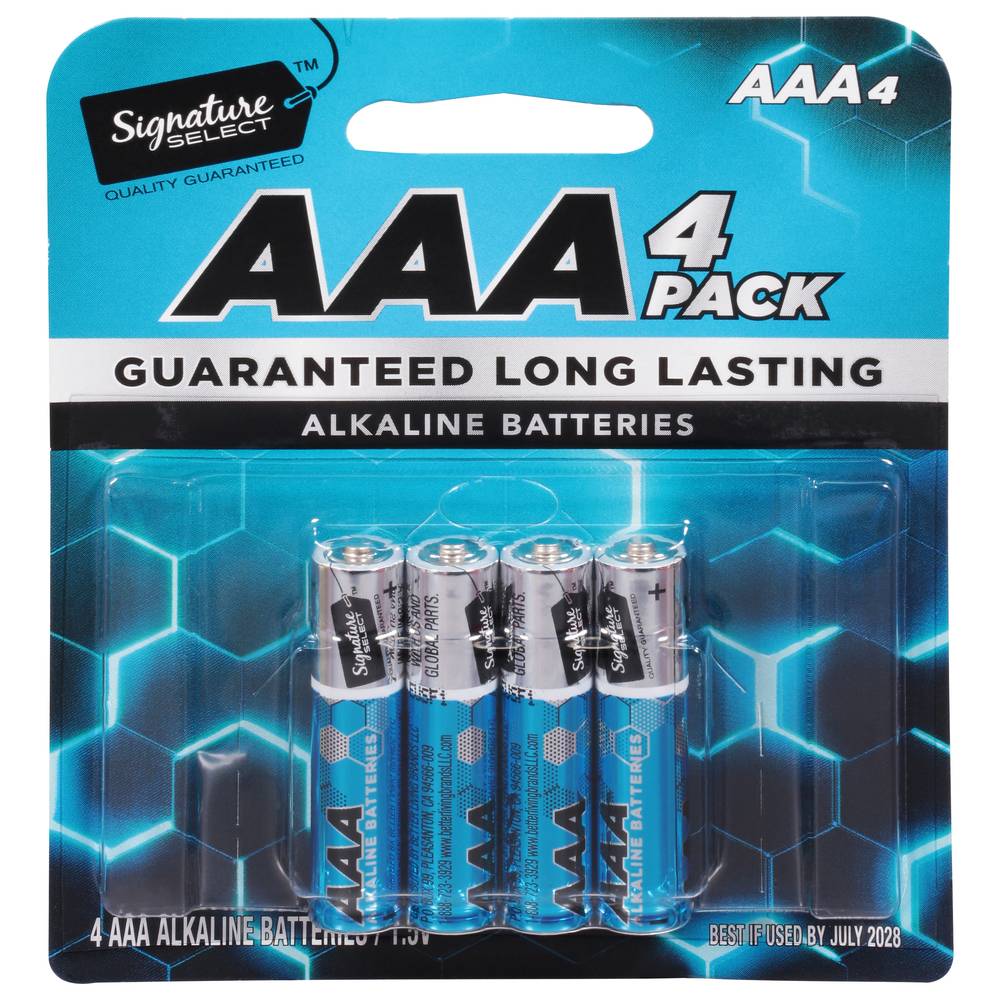 Signature Select Alkaline Aaa Batteries (4 ct)