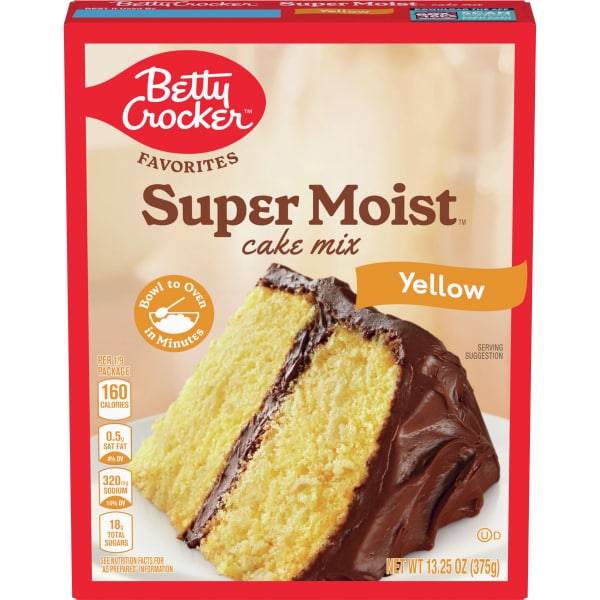 Betty Crocker Supermoist Yellow Cake Mix, 13.25 OZ