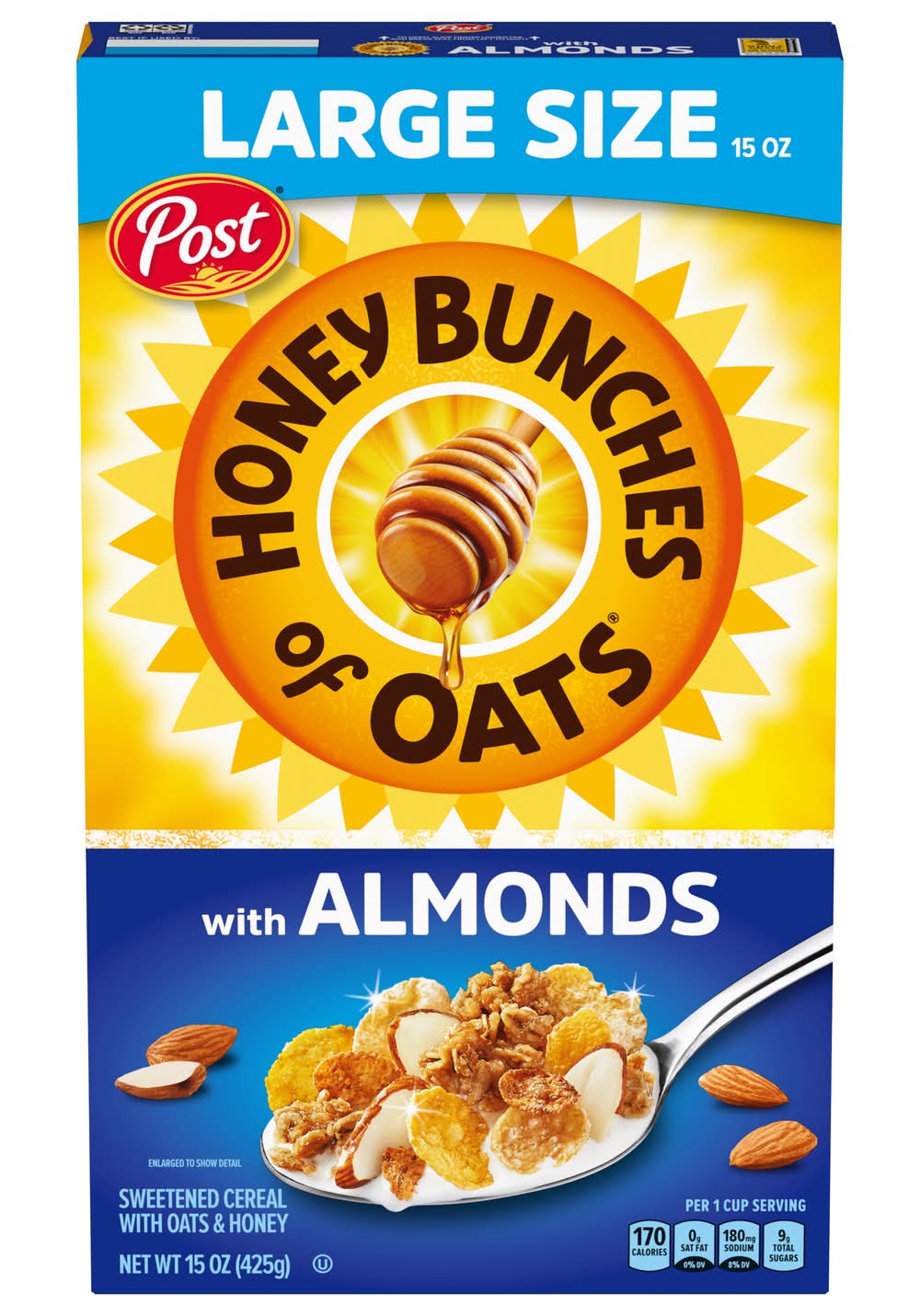 Honey Bunches Of Oats Cereal With Almonds, L (15 oz)