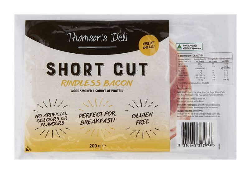 Thomson's Deli Short Cut Bacon (200g)