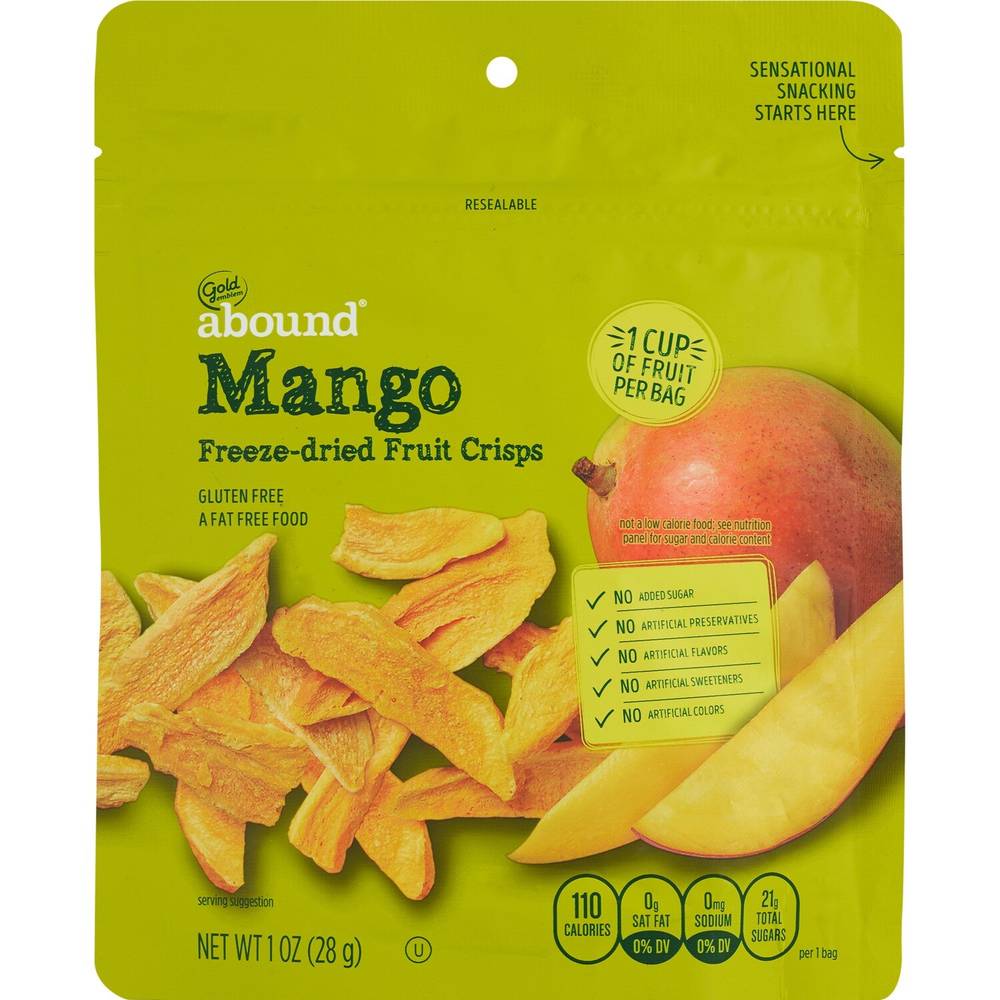 Abound Freeze-Dried Fruit Crisps, Mango (1 oz)