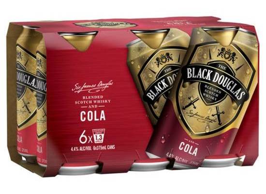 Black Douglas Whisky & Cola 375ml (6 Pack)