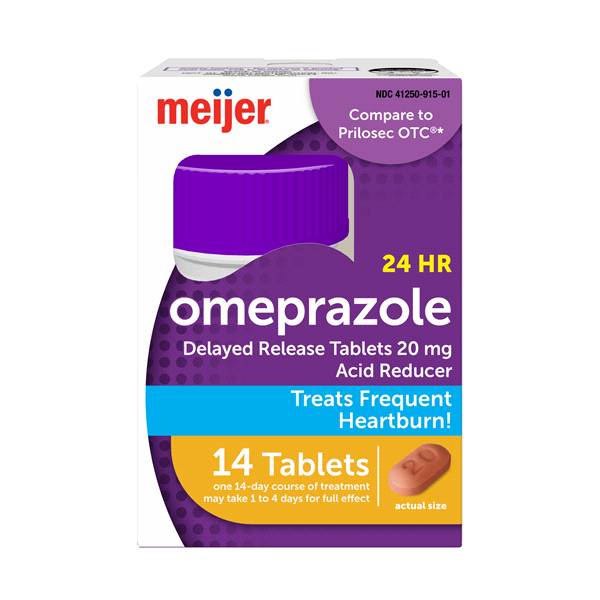 Meijer Omeprazole Delayed Release Tablets 20 Mg, Acid Reducer (14 ct)