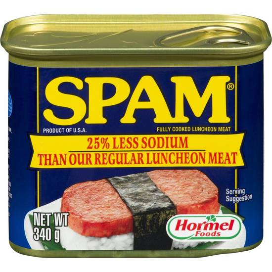 Spam pain de viande avec moins de sodium (340 g) - luncheon meat, 25% less sodium (340 g)