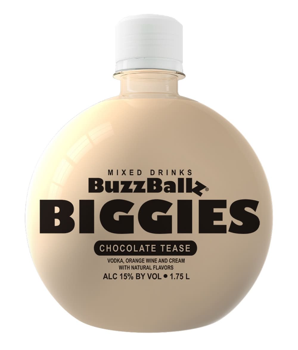 BuzzBallz Biggies Cocktail Vodka, Chocolate Tease (1.75 L)