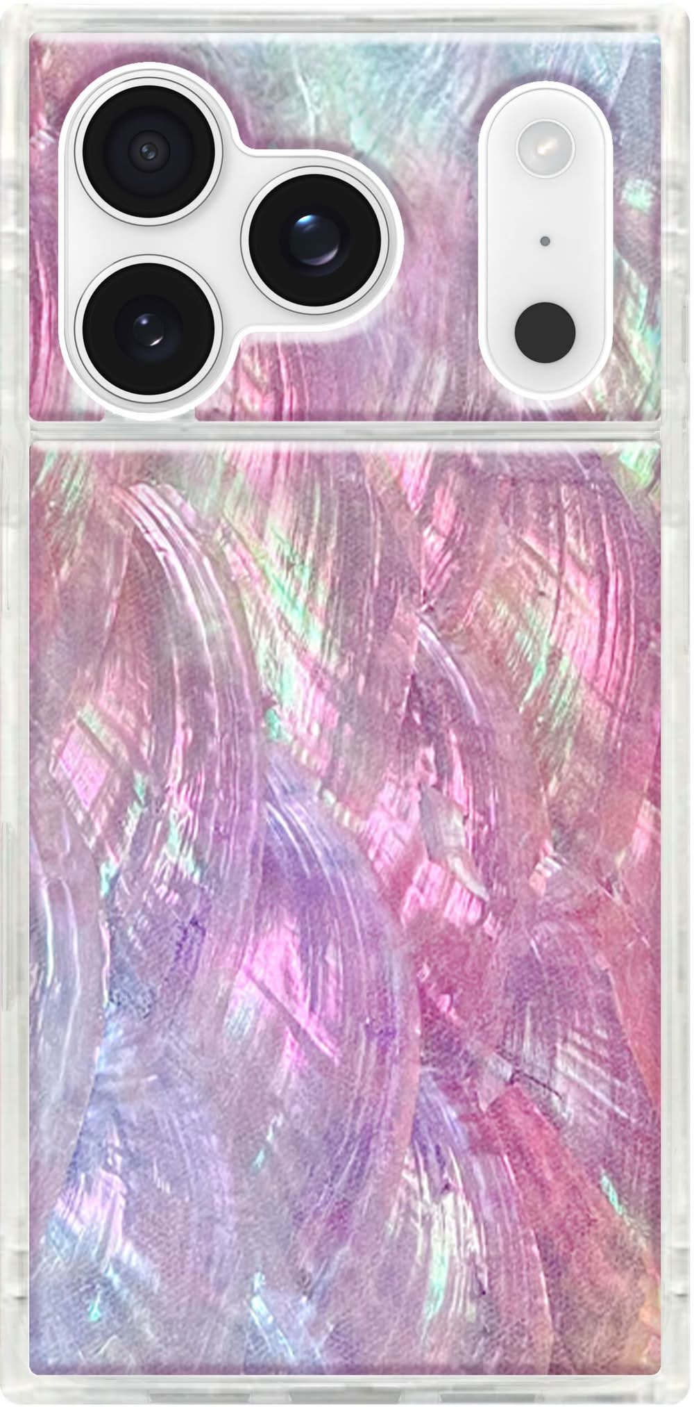 FLAUNT - Square Case with MagSafe for Apple iPhone 17 Pro - Pink Mother of Pearl | Postmates FLAUNT - Square Case with MagSafe for Apple iPhone 17 Pro - Pink Mother of Pearl | Postmates