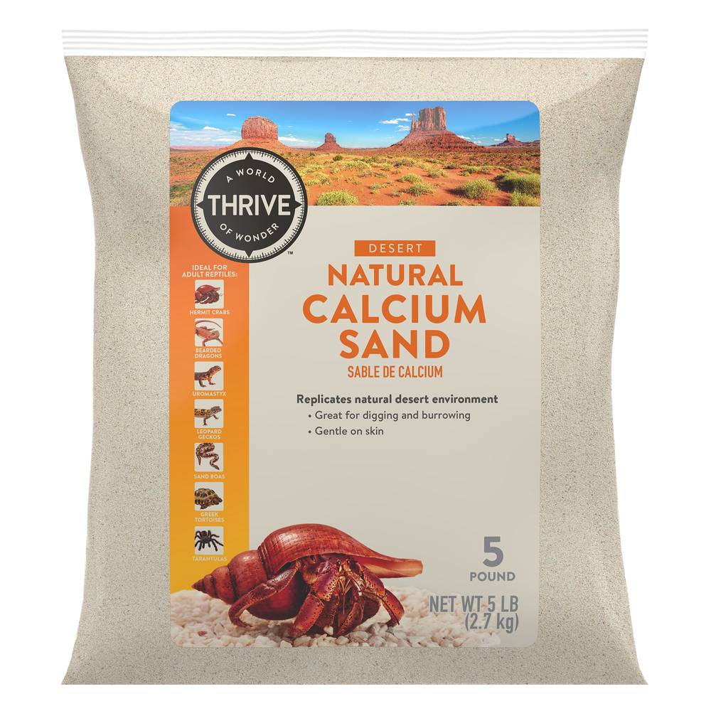 Thrive Natural Calcium White Sand (Size: 5 Lb)
