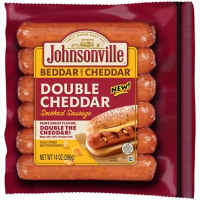 Johnsonville Beddar With Double Cheddar Smoked Pork Sausage & Cheddar Cheese, 14 Oz - 14 Oz