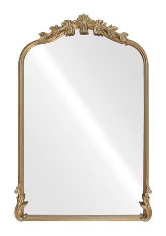 18" X 27" Ornate Arch Wall Mirror In Gold Metal Frame By Ashland