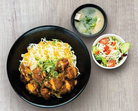 Fried Chicken Karaage Rice Bowl