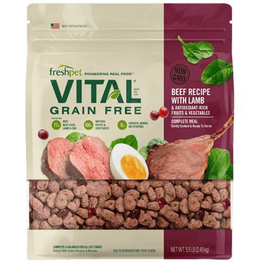 Freshpet Vital Complete Meals Grain-Free Beef & Lamb Fresh Dog Food (5.5 lb bag)