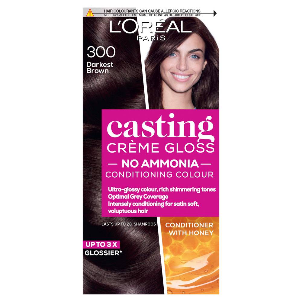 L'Oreal Paris Casting Creme Gloss Semi Permanent Hair Dye Darkest Brown 300