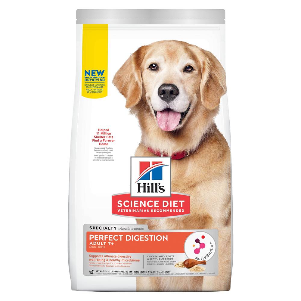 Hill's Science Diet Perfect Digestion Adult Senior 7+ Dry Dog Food (chicken-brown rice-whole oats)