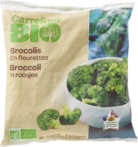 FID - Brocolis bio en fleurettes CARREFOUR BIO - le sachet de 600g