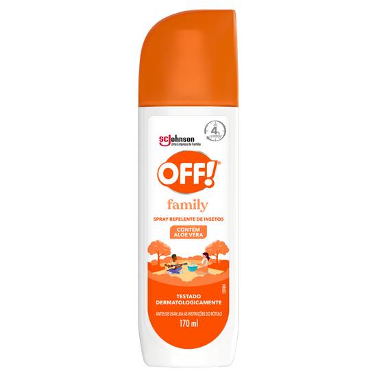 Off! loção repelente de insetos em spray family (170 ml)