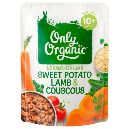 Only Organic Sweet Potato Lamb & Couscous Baby Food Pouch 10+ Months 170g