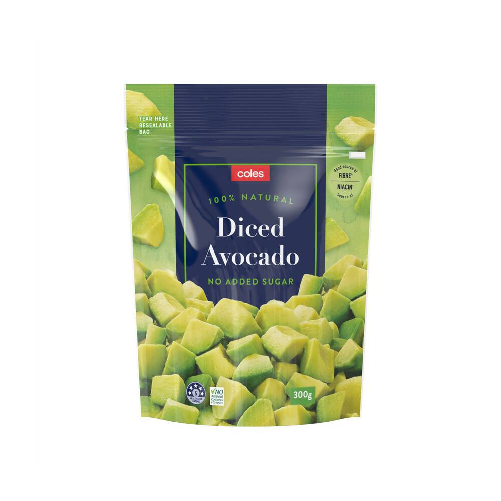 Coles 100% Natural Diced Avocado (300g)