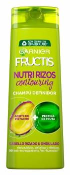 Champú fortificante Nutri Rizos Contouring para cabello rizado u ondulado Garnier-Fructis 360 ml.