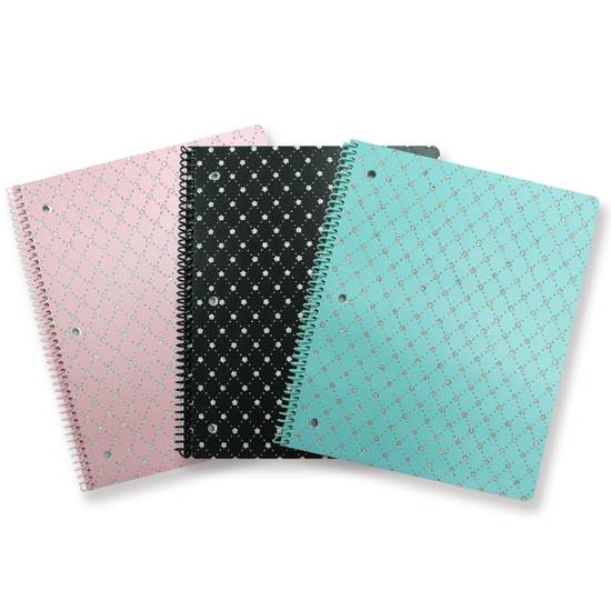 Continental Notebook Diamond Starlight Assorted Colors 10.5" x 8.5" (1 ct)