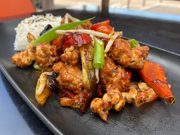 Poulet Caramélisé + Riz Nature