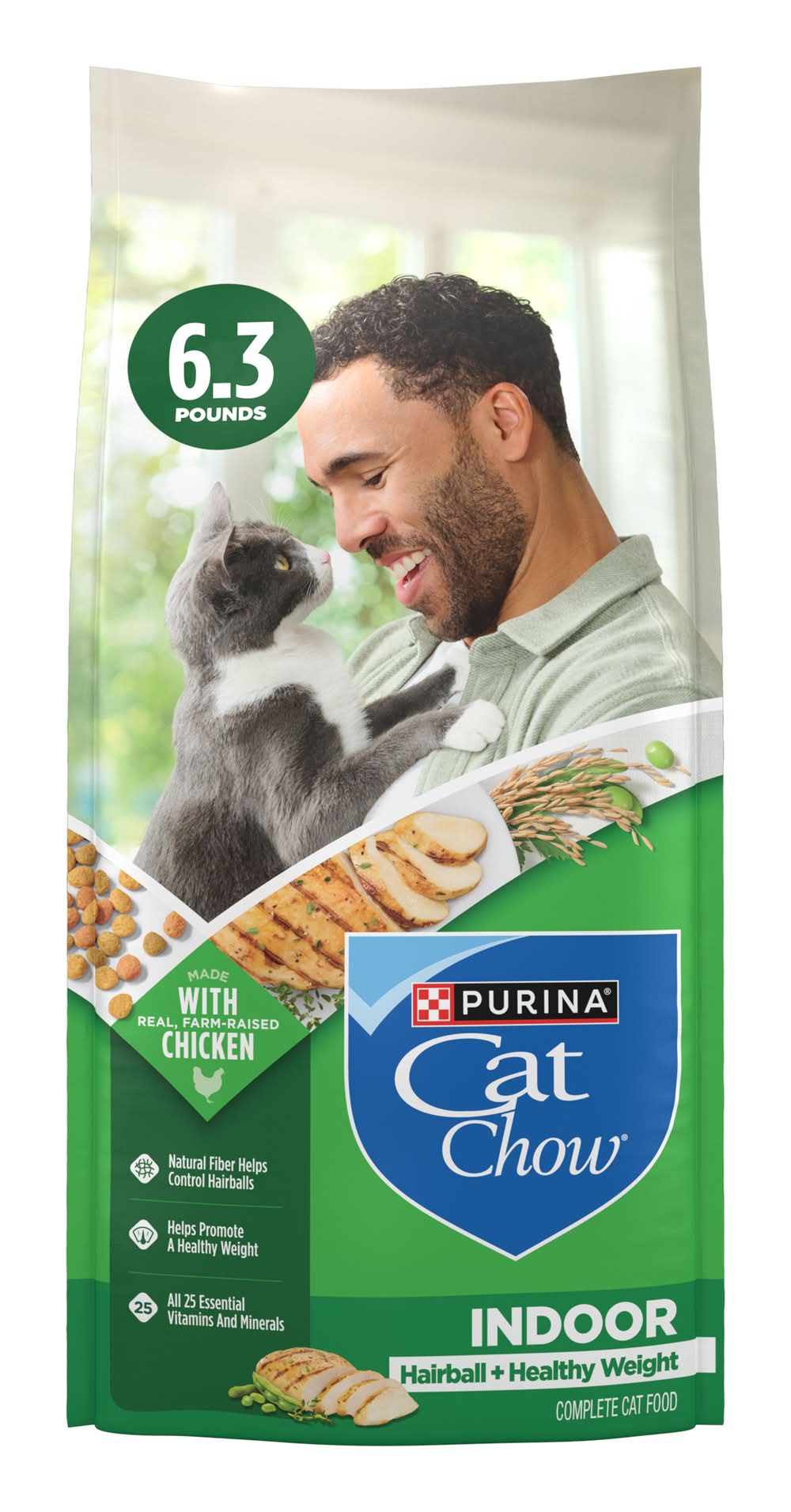 Purina Cat Chow Indoor Hairball + Healthy Weight Dry Food (6.3 lbs)