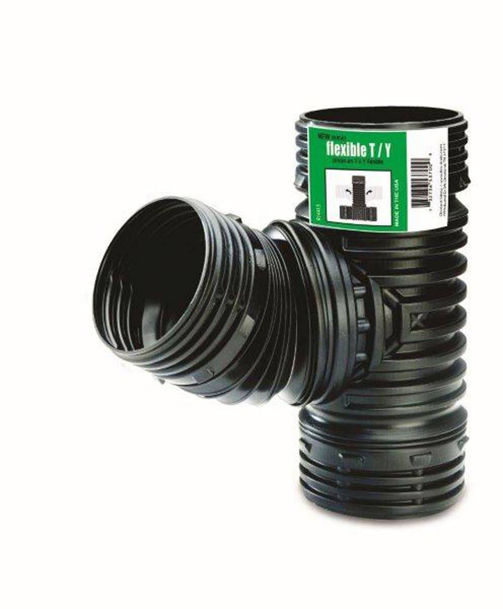 FLEX Drain by Amerimax 4-in x 4-in 45-Degree Corrugated Tee Fittings | ADP53701