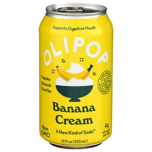 Olipop Banana Cream Soda (12 fl oz)