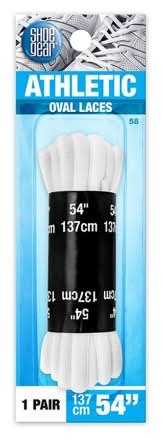 Shoe Gear Athletic Oval Laces, 54 in, White