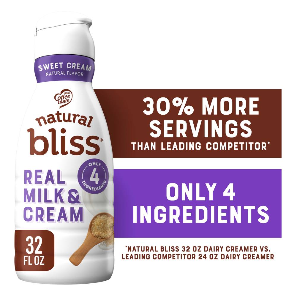 Natural Bliss Real Milk & Creamer, Sweet Cream (32 fl oz)