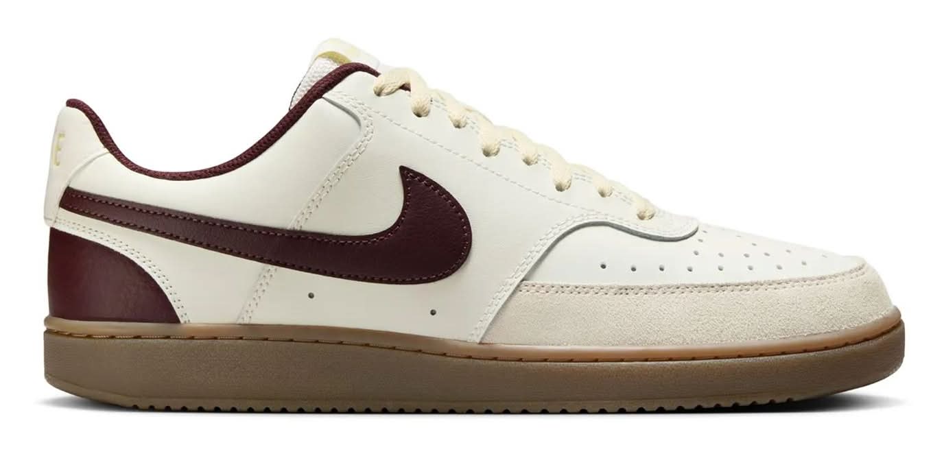 Nike Court Vision Sneaker - Men'S (White/Red Medium - 8.5)