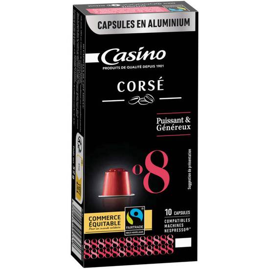 Café - Corsé - 10 Capsules Plastique - Intensité 8