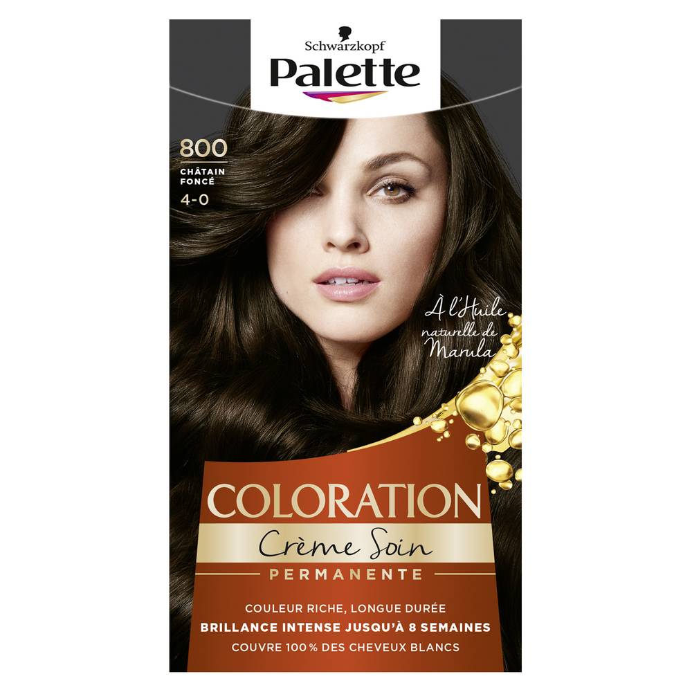 Schwarzkopf - Palette coloration permanente, châtain foncé 800 (115g)