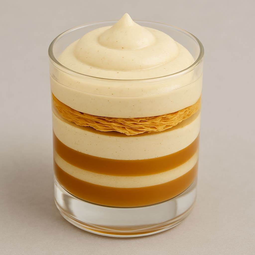 VERRINE CARAMEL, VANILLE, PRALINÉ PÉCAN