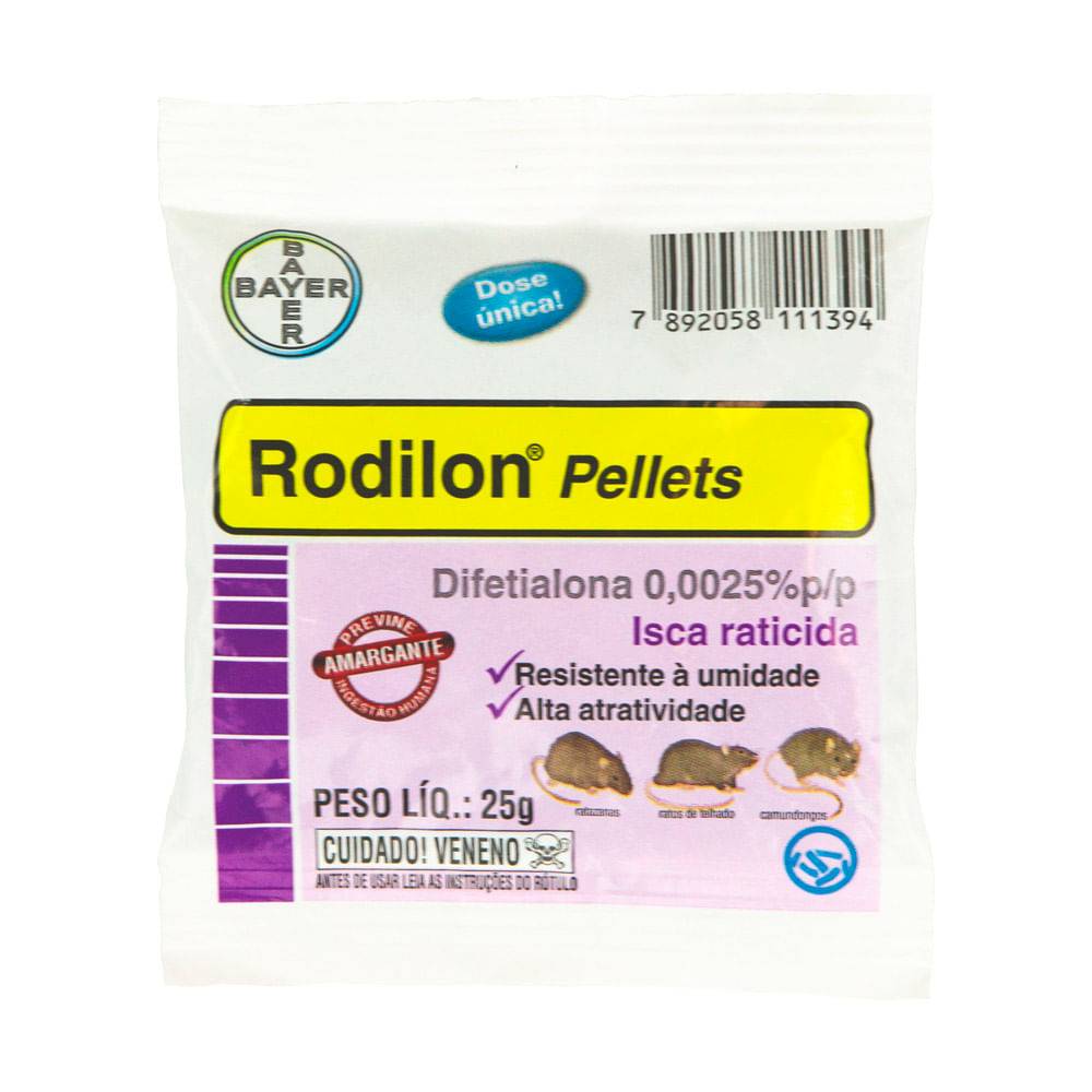 Bayer inseticida em isca rodilon pellets (25g)