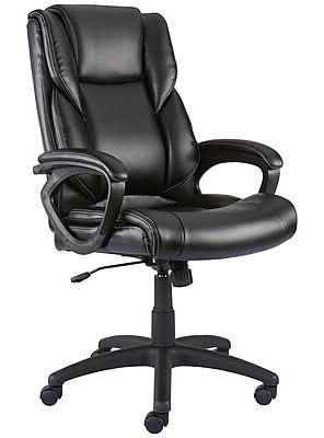 Staples Kelburne Luxura Ergonomic Faux Leather Swivel Executive Chair, Black (ST63107-CC)
