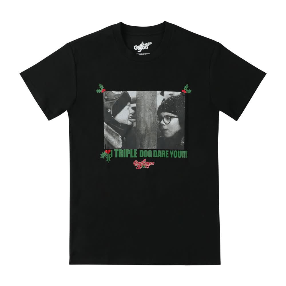 A Christmas Story™ I Triple Dare You Graphic Tee Large Black