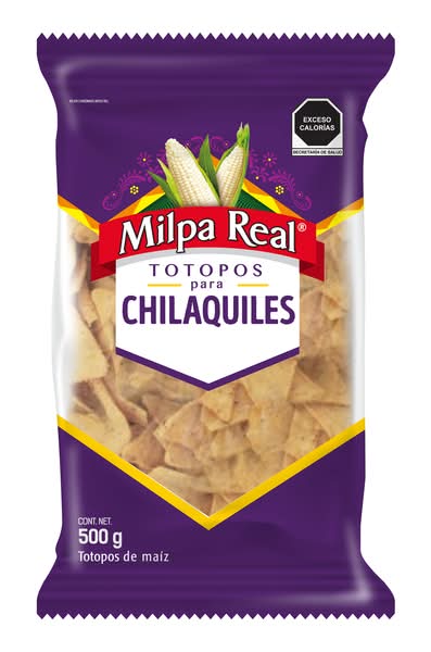 Milpa Real · Totopos de maíz para chilaquiles (500 g)