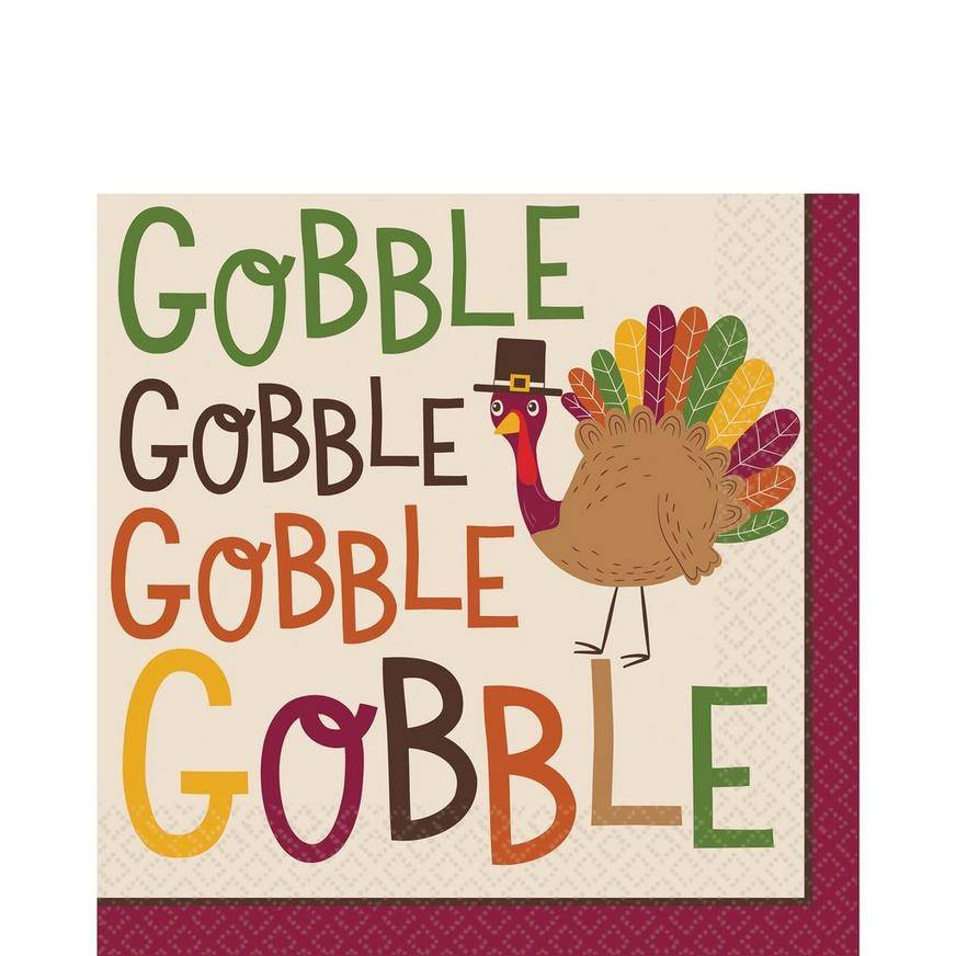 Thanksgiving Turkey Lunch Napkins 36ct