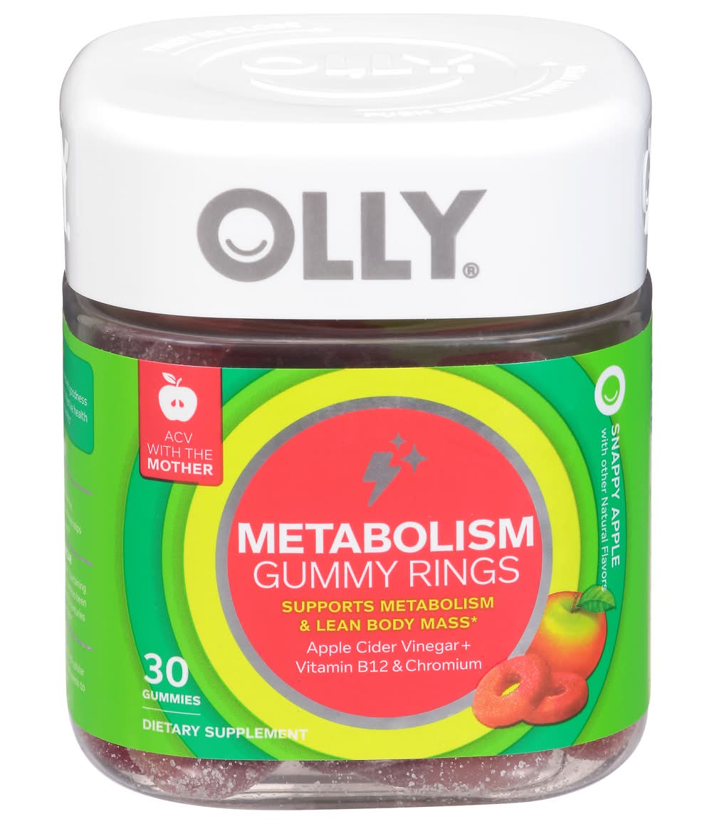 Olly Metabolism Gummy Rings, Snappy Apple (30 ct)