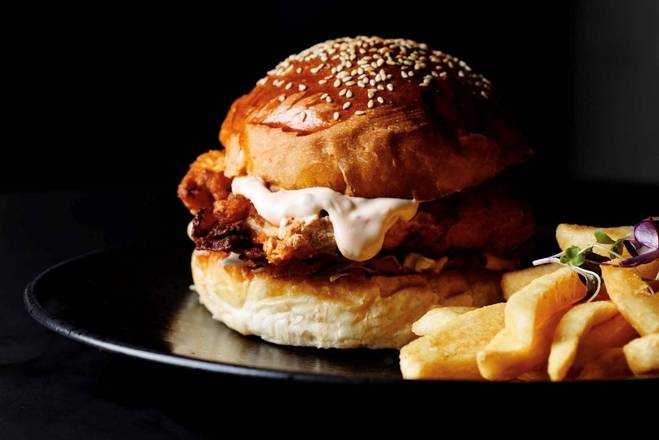 southern fried chicken burger