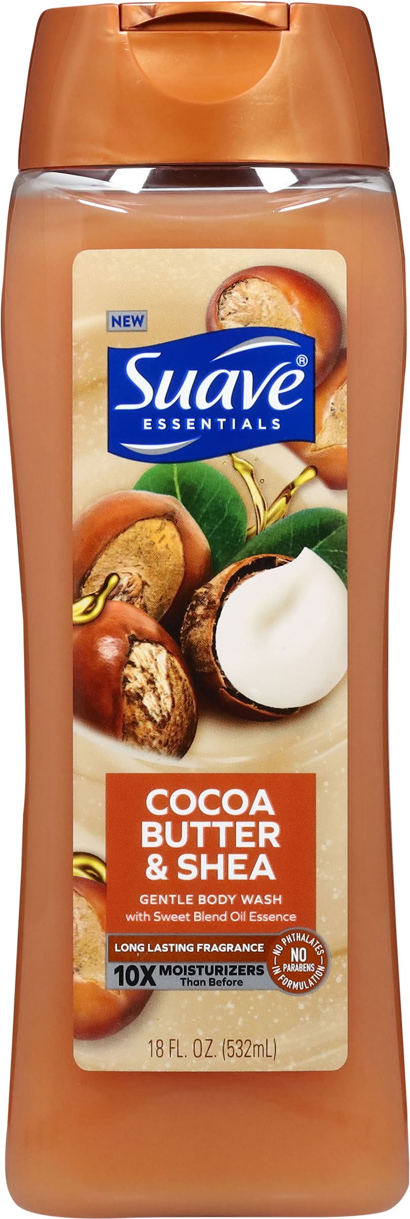 Suave Essentials Gentle Body Wash, Cocoa Butter Coconut Vanilla (18 fl oz)