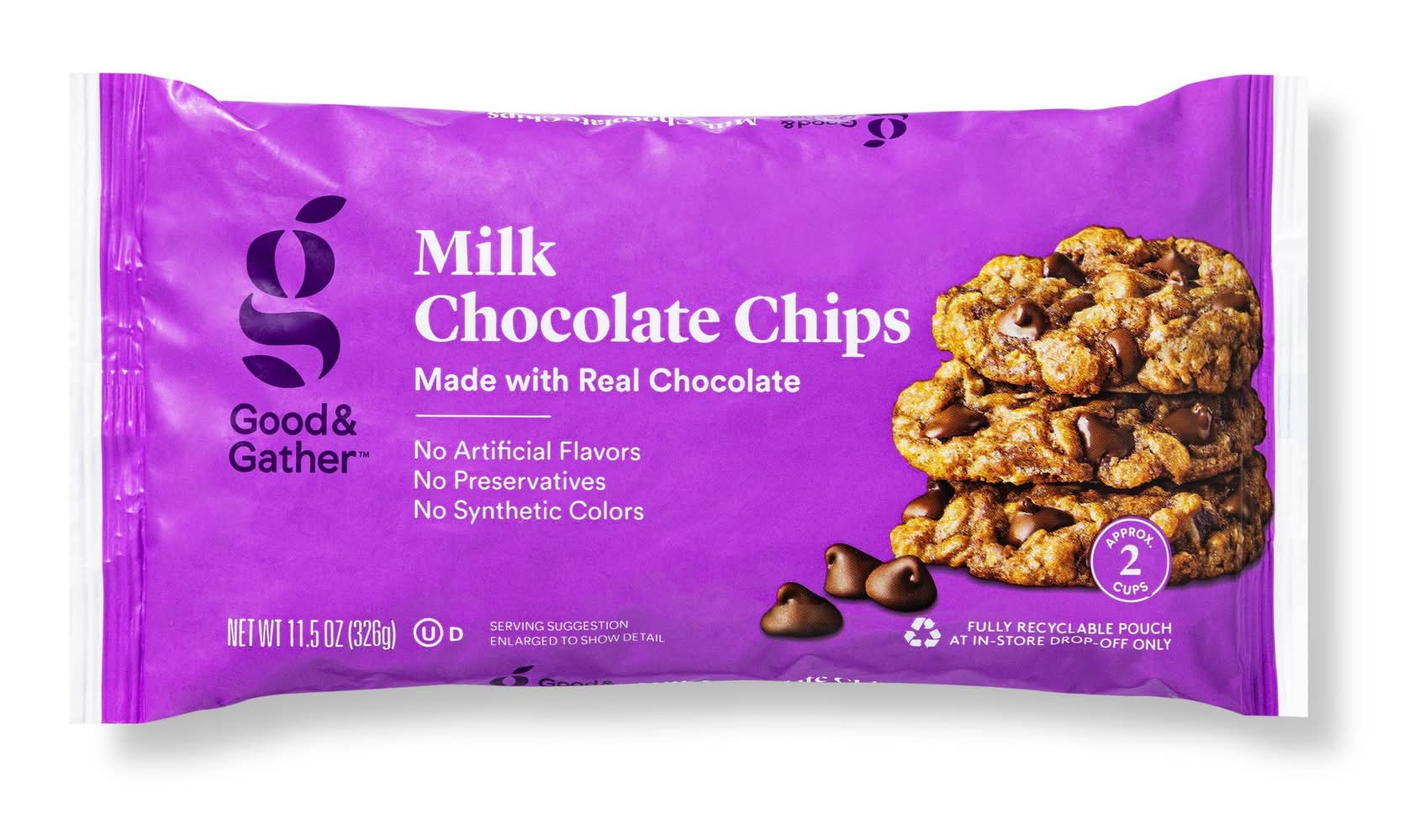 Good & Gather Chocolate Chips Morsels, Milk (11.5 oz)