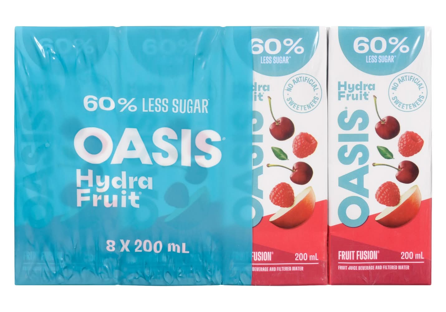 Oasis Hydrafruit Juice, Fruit Fusion (8 x 200 ml)