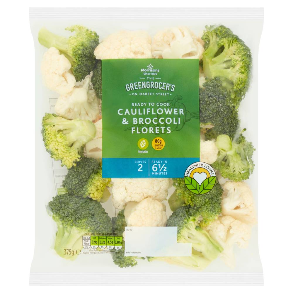 Morrisons The Greengrocer's Cauliflower & Broccoli Florets (375g)